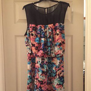 Floral Multi-color Sleeveless Dress